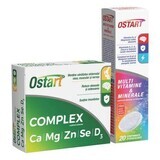 Pacchetto complesso Ostart, 30 compresse + multivitaminici e minerali Ostart, 20 compresse, Fiterman Pharma