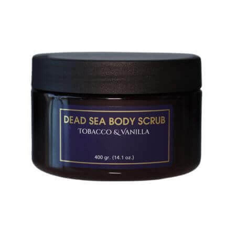 Scrub corpo con sale del Mar Morto e olio di Tabacco&Vaniglia, 400 g, Perle del Mar Morto