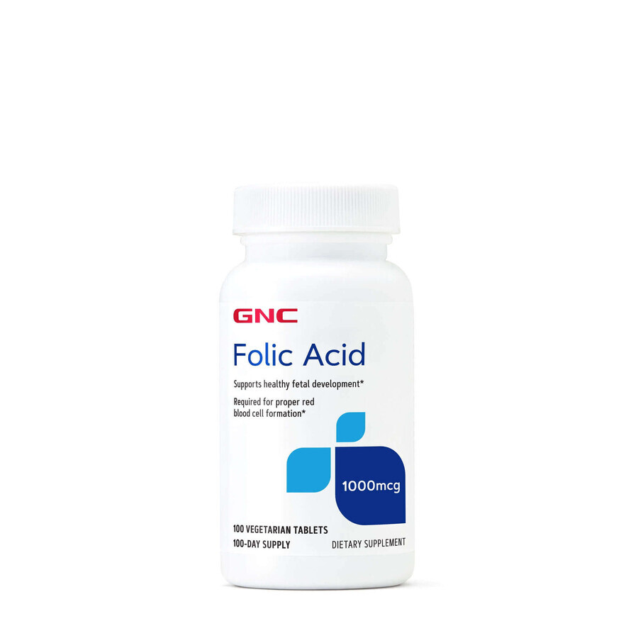 Gnc Acido Folico 1000 Mg, 100 Tb