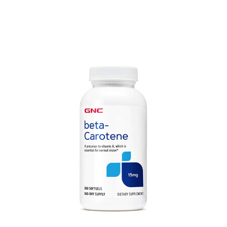 Gnc Beta-Carotene 15 Mg, 360 Cps