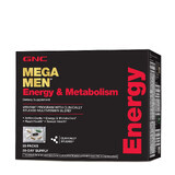 Gnc Mega Men Energy & Metabolism Vitapak Program, Complesso multivitaminico per uomo, Energia e metabolismo, 30 bustine