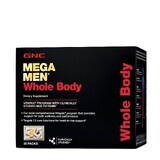 Gnc Mega Men Whole Body Vitapak Program, complesso multivitaminico per uomo, per tutto il corpo, 30 pacchetti