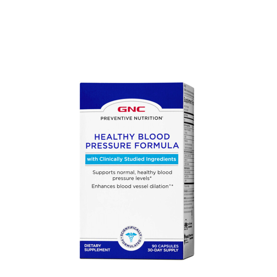 Gnc Preventive Nutrition Formula sana per la pressione sanguigna, Formula per la regolazione della pressione sanguigna, 90 Cps