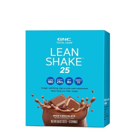 Gnc Total Lean Lean Shake 25, frullato proteico, al gusto di cioccolato, 52 G