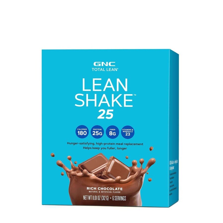 Gnc Total Lean Lean Shake 25, frullato proteico, al gusto di cioccolato, 52 G