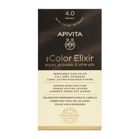 Tintura per capelli My Color Elixir, tonalità 4.0, Apivita