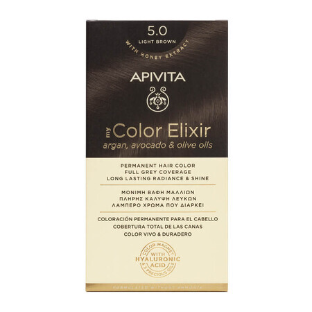 Tintura per capelli My Color Elixir, tonalità 5.0, Apivita