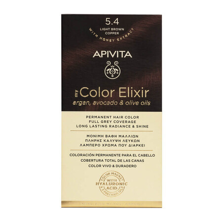 Tintura per capelli My Color Elixir, tonalità 5.4, Apivita