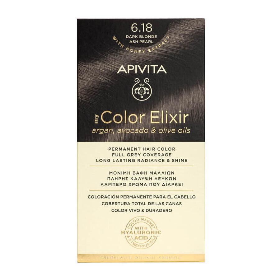 Tintura per capelli My Color Elixir, tonalità 6.18, Apivita