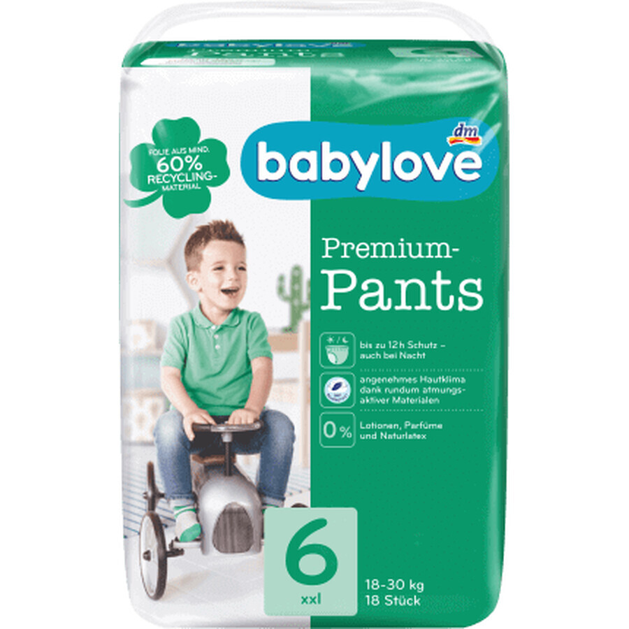 Pannolini Babylove Panty taglia 6, 18 pz