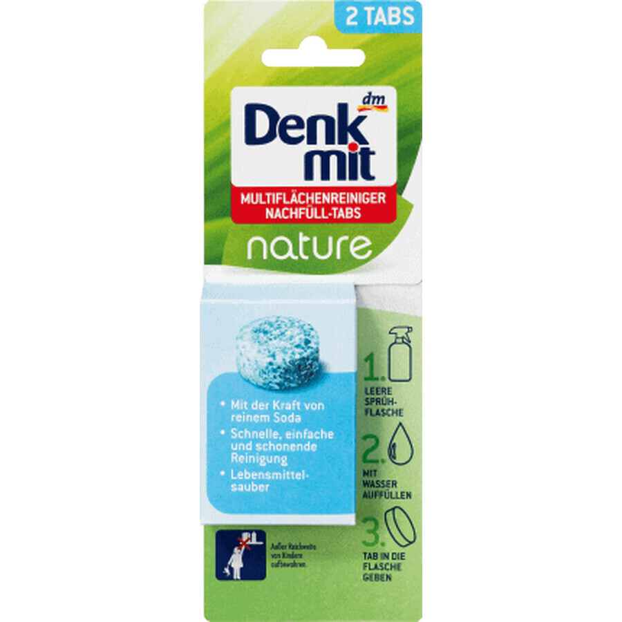 Denkmit Denkmit nature pastiglie universali per la pulizia delle superfici, 2 pz