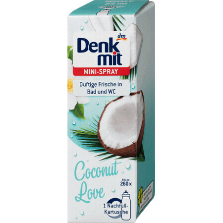 Denkmit Coconut Love mini riserva di deodorante per ambienti, 25 ml