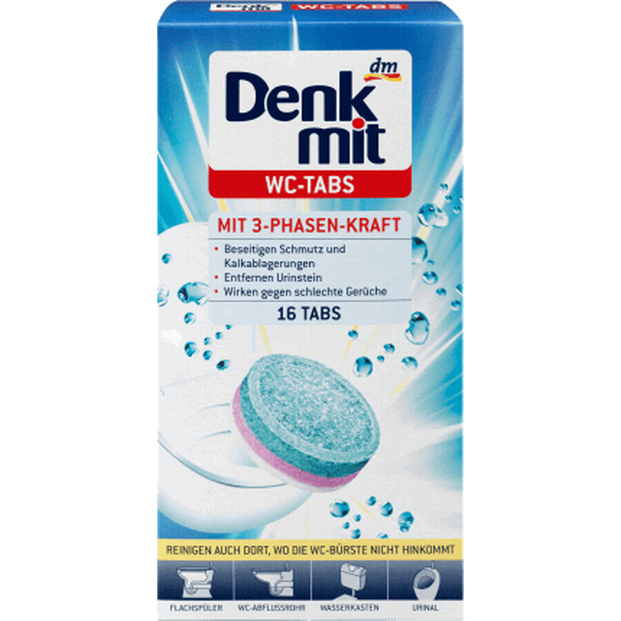 Denkmit pastiglie per la pulizia della toilette 16x25g, 400 g