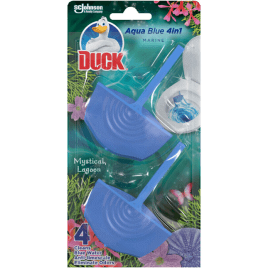 Deodorante per WC Duck Aqua Blue 4 in 1 Lagoon, 80 g