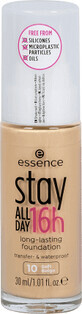 Essence Cosmetics Stay All Day 16h Fondotinta Lunga Tenuta 10 Soft Beige, 30 ml