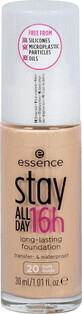 Essence Cosmetics Stay All Day Fondotinta Lunga Tenuta 16h 20 Soft Nude, 30 ml