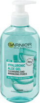 Garnier Skin Naturals Gel di aloe ialuronico per la pulizia della pelle, 200 ml