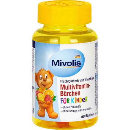 Mivolis Bears multivitaminici per bambini, 120 g