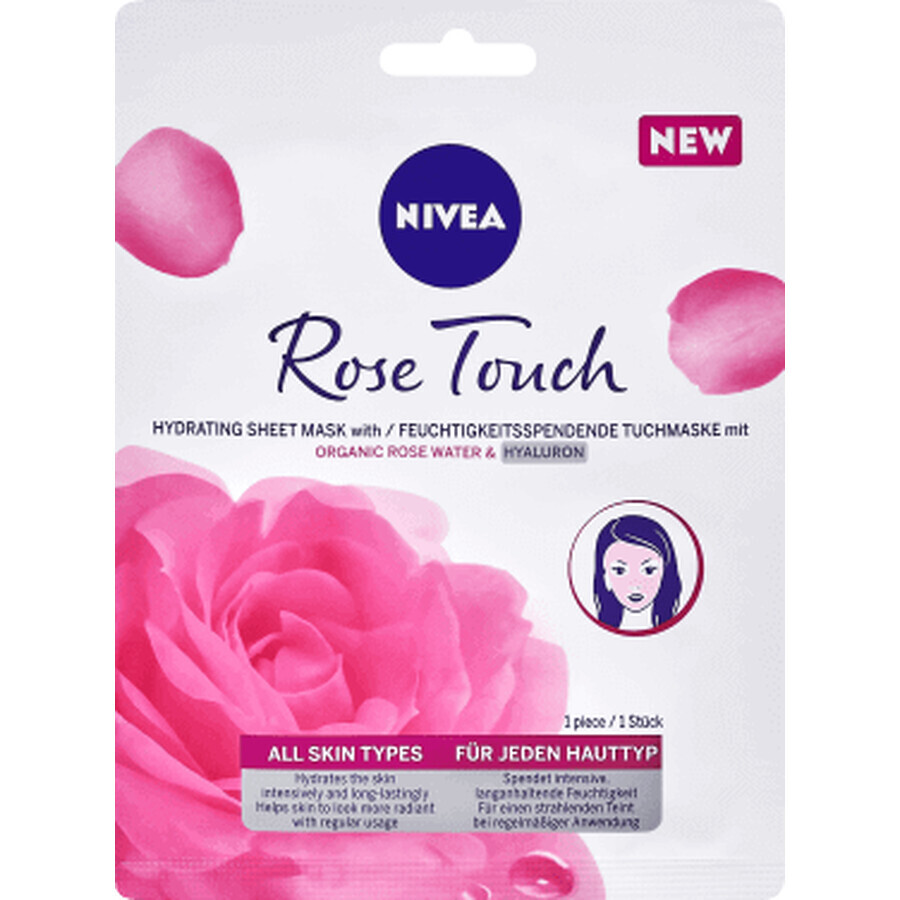 Maschera in tessuto Nivea Rose Touch, 1 pz