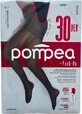 Pompea Dres Push-Up donna 30 DEN 3-M nero, 1 pz