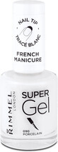 Rimmel London Smalto per unghie Super Gel French Manicure 090 Porcellana, 12 ml