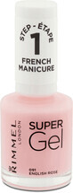 Rimmel London Smalto per unghie Super Gel French Manicure 091 Rosa inglese, 12 ml