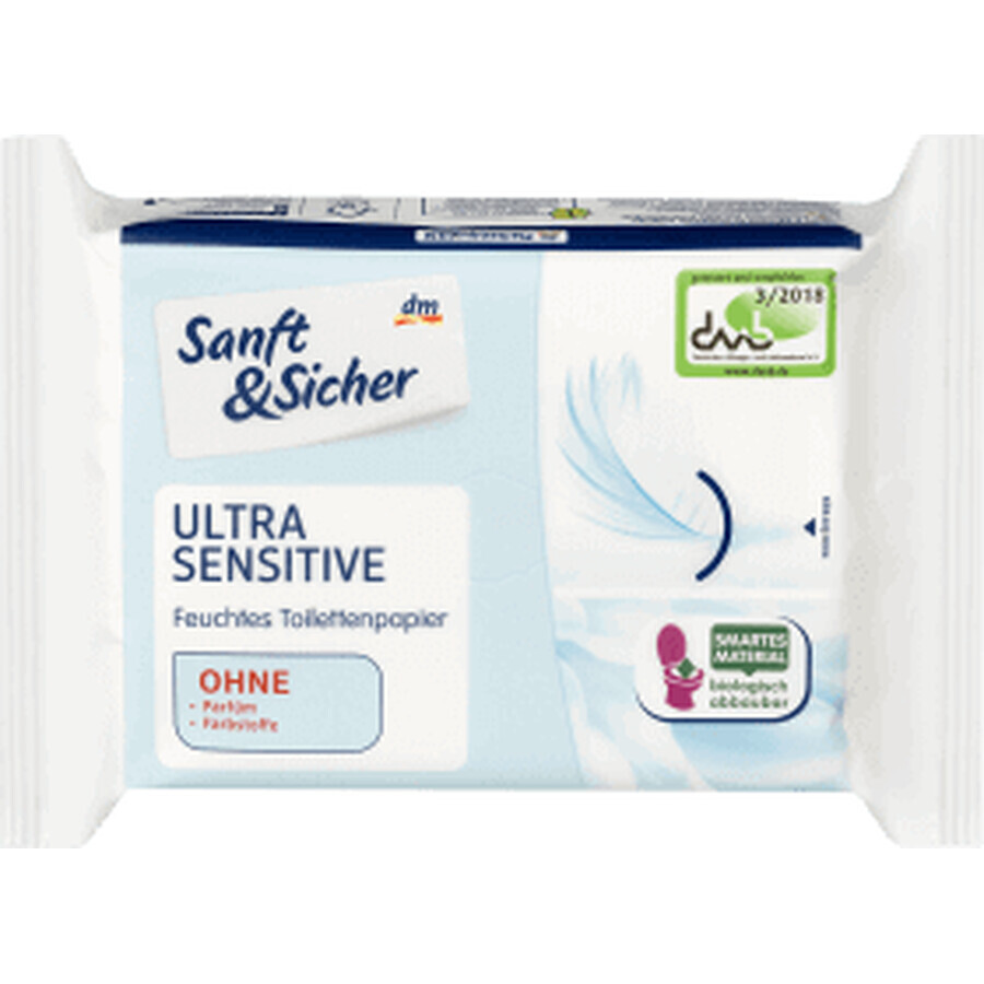 Carta igienica umidificata Sanft&Sicher Ultra Sensitive, 50 pz