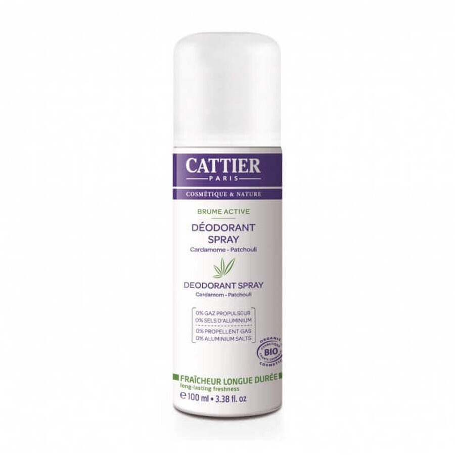 Deodorante spray Bio Brume Active, 100 ml, Cattier