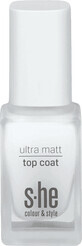 S-he color&amp;style Top coat ultra opaco 313/001, 10 ml