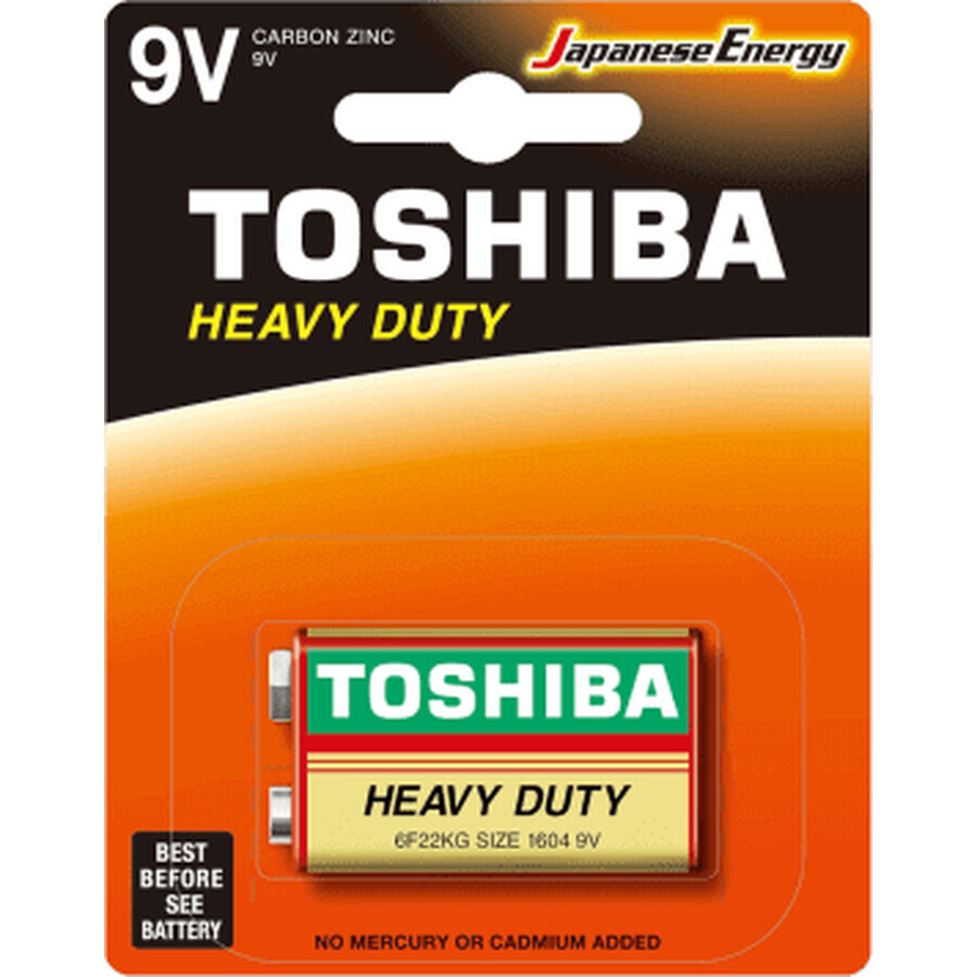 Batteria Toshiba 9V zinco HD, 1 pz