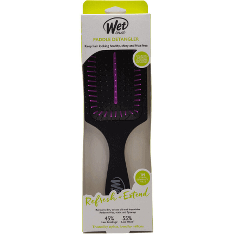 Wet Brush Spazzola per capelli a paletta con carbone infuso, 1 pz